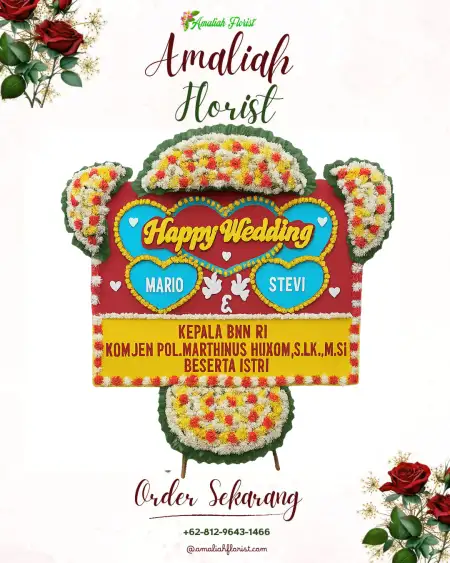 Papan Bunga Pernikahan Naman Teran